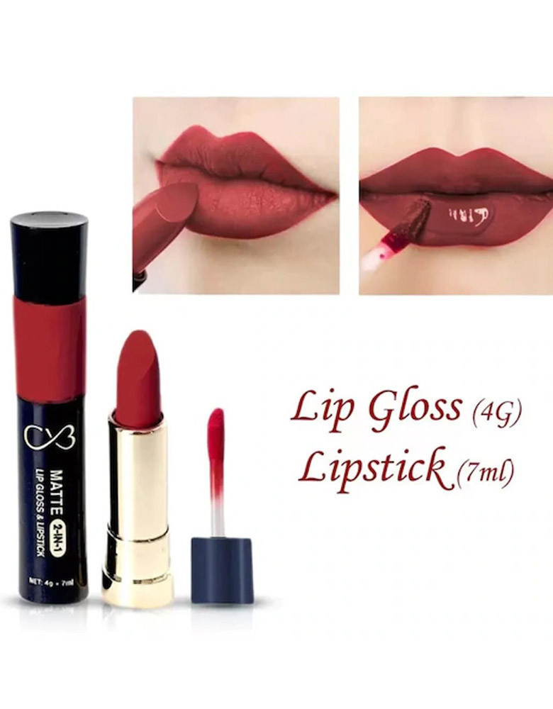 Matte 2-In-1 Lip Gloss & Velvet Lipstick - Opera